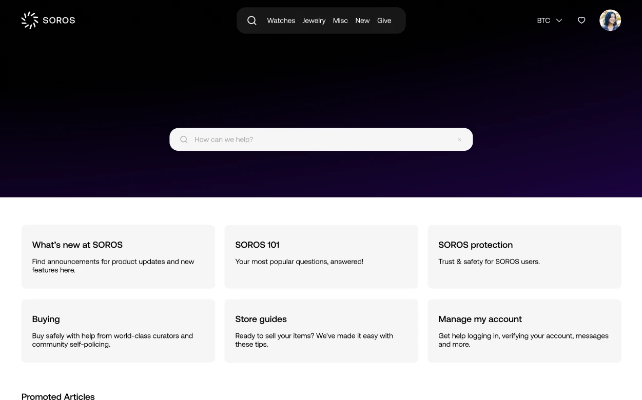 SOROS help page